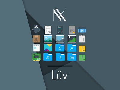 Lüv - An icon theme for freedesktop systems flat icon inkscape linux luv theme