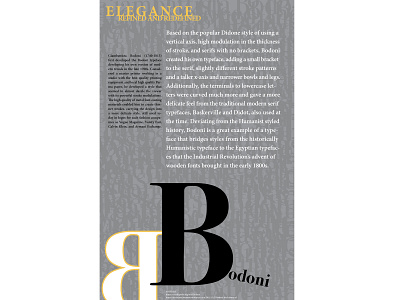 Bodoni Typography Poster bodoni design graphic design illustration indesign typogaphy vector