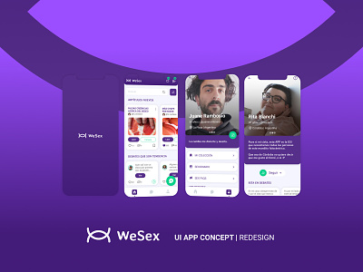 WeSex - UI APP Concept - Redesign app esi graphic design mobile redesign sex ui ux