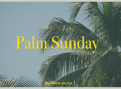 Palm Sunday adobe adobeillustator ai christ christian church design easter graphic illustration illustrator palm sunday