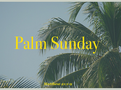 Palm Sunday