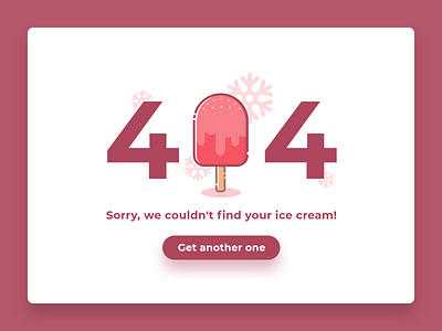 Ice Cream Error Page - Exploration 404 colors ice cream illustration web