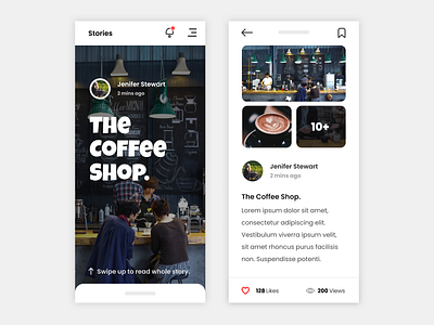 Stories android appdesign ios lightmode mobile social socialappdesign storiesapp uidesign
