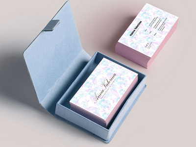 Business card with pattern