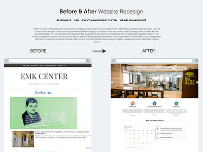 Edward M Kennedy Center Part 2 before and after center non profit ui website