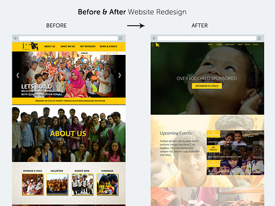 Child Sponsored | Before & After before and after desktop non profit responsive ui website
