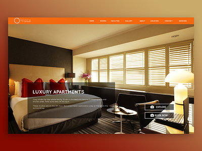 Space Luxury Apartments design desktop hotel hotel booking hotel branding luxury responsive ui website