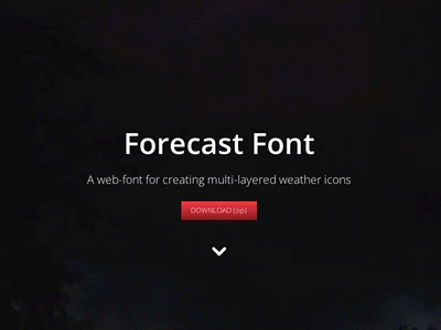 [GIF] Forecast Font Microsite css font gif icon microsite weather web-font
