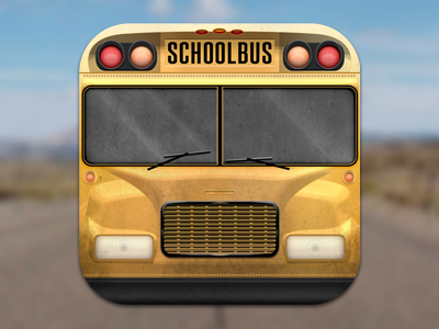 Schoolbus icon front