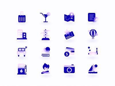 Traveling / Vacation Icon Set