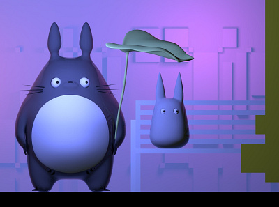 totoro 3d 3dmodelling c4d cinema4d design totoro