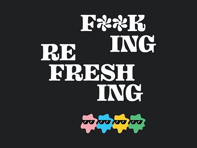 SLUSHY - F**KING REFRESHING! branding design logo