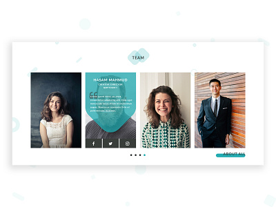TEAM SECTION branding color dribbble dribble flat hover nabil nabilemonn parallax section shot slider team trendy trendy design ui user inteface ux web