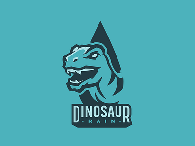 Dinosaur Rain Logo illustration logo mascot sports logo team logo