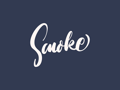 SMOKE calligraphy lettering logo logotype script