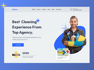 Cleaning Service Landing Page cleaning landing page ui websites
