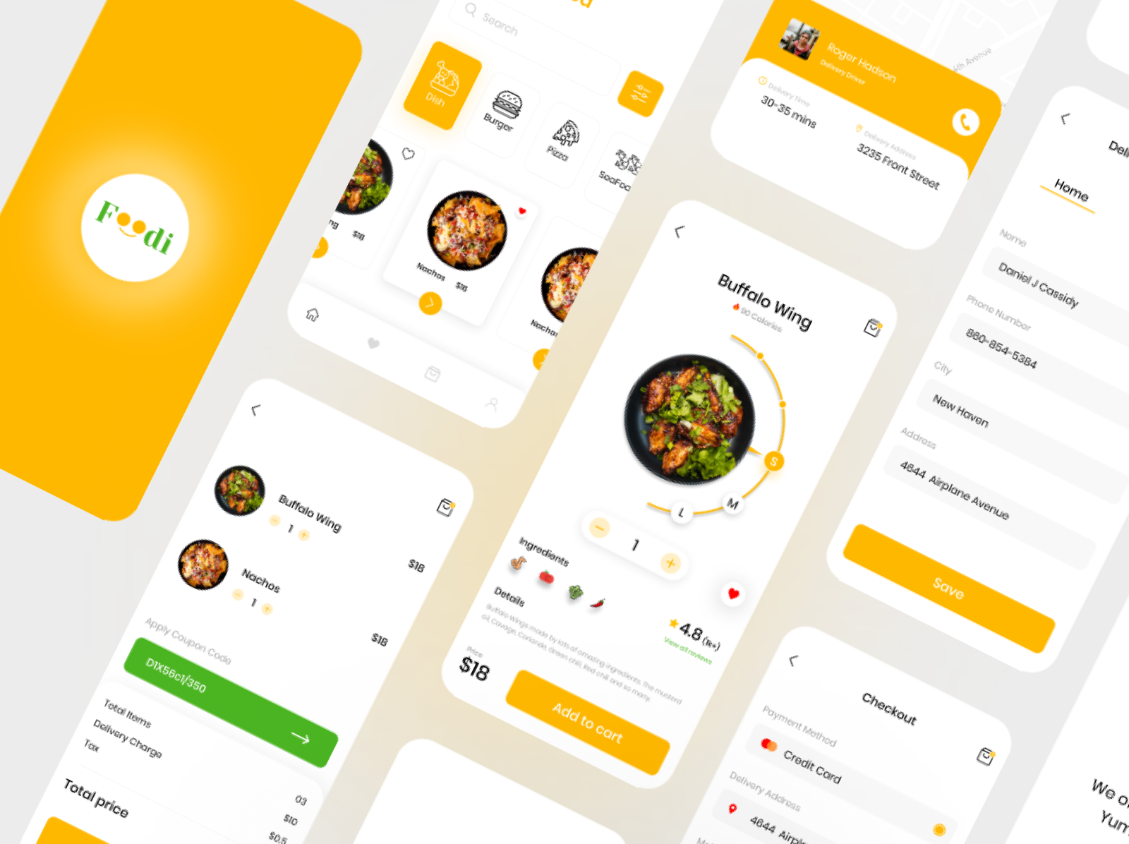 Food Delivery App screens by Aminul Islam Rana on Dribbble