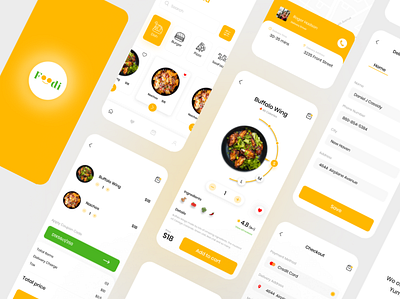 Food Delivery App screens 2020 app food foodie foodies interaction design interface mobile app mobile screens mobile ui product design trend trendy ui uiux ux