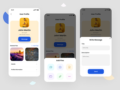 User Profile Mobile App UI Design