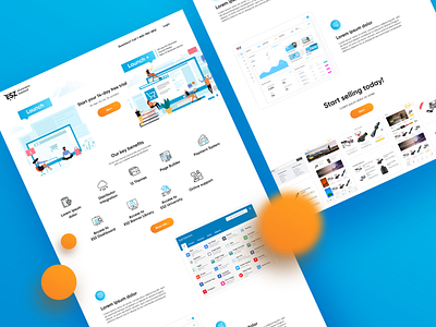 Landing page for comparing two packages art blue branding clean clean ui design icon illustration landing landing design landing page minimal ui uiux ux web website