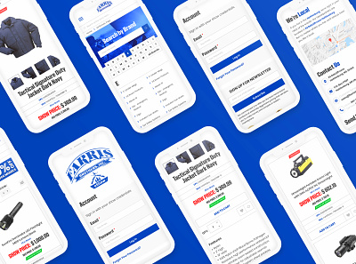 Mobile adaptive blue camping clean color design graphic hunting minimal mobile mockup product card site typography ui ui ux ui ux design ux web website