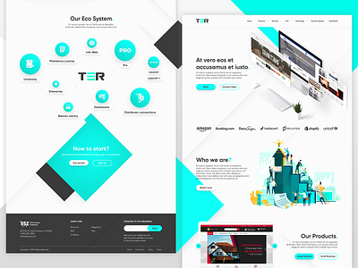 Home page for business website