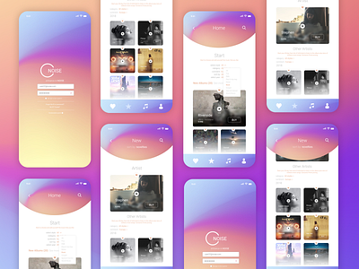 music player for iPhone X attachment branding design graphic icon ios iphone iphone x lettering minimal mobile music player type typography ui ui ux ui ux design ux web website