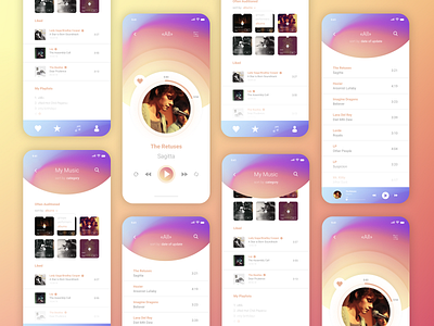 music player for iPhone X attachment branding design graphic icon ios iphone iphone x lettering minimal mobile music player type typography ui ui ux ui ux design ux web website