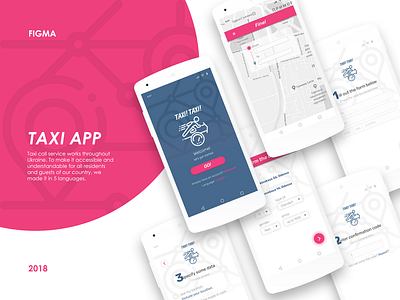 Taxi app for Android android android app app branding design figma figmadesign graphic lettering minimal mobile taxi taxi app typography ui ui ux ui ux design ux web website