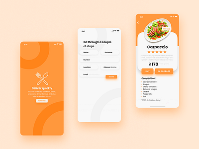 App delivery application app branding design food and drink food app graphic icon ios ios app ios app design lettering minimal mobile ui ui ux ui ux design ux web website white