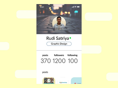 Profile UI design iphone profile ui uiux