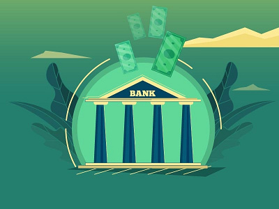 AAIB Bank Style Frame aaib afriacan bank digital 2d dollars dribbble green illustration international