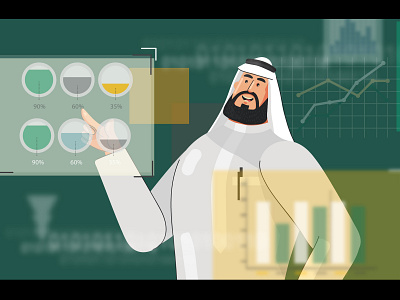 MOJ Style Frame arab business chart color digits frame man middleeast saudi arabia style style frame