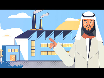 Khalifa Fund Video character digital 2d dribbble dubai illustration man simple
