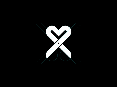 barber love branding design flat graphic design icon illustrator logo minimal vector