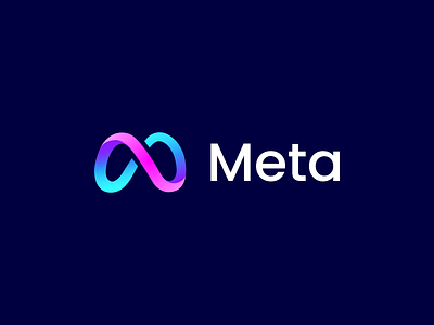 Meta logo brand brand identity branding clean logo logo color colorful logo design gradient graphic design lettermark logo logo designer logodesign logomark logos minimalisticlogo monogram typography