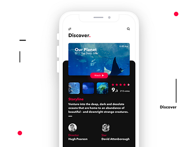 Documentary App Concept app application concept design disover documentary story typography ui ux