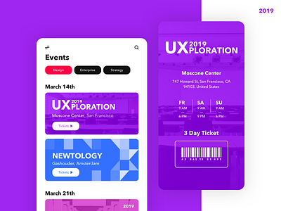 Event Application Concept app application branding cards code concept design events events app illustration store ticket typography ui ux vector web