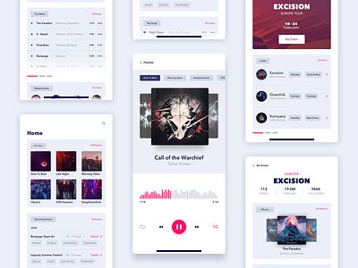 Music Application Concept app application branding concept design music store typography ui ux vector