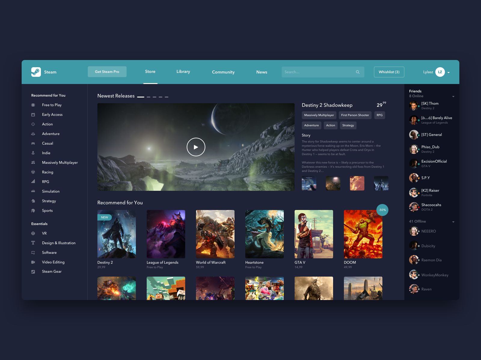 Steam Store Redesign