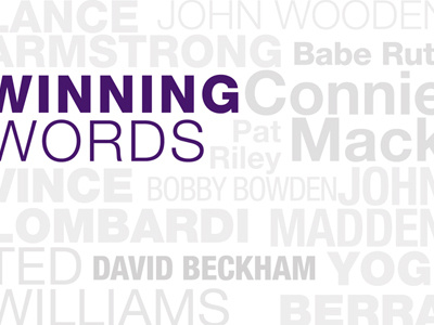 Winning Words book cover helvetica typography