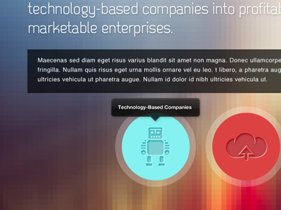New Web Design for Technology Startup Fund Company icons ui web design