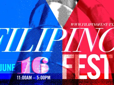 Filipino-Fest Poster...almost finalized dallas poster typography