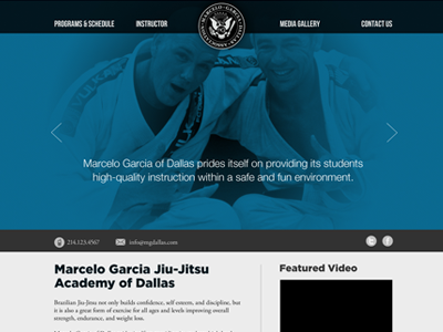 MG Dallas Website - Design bjj design web