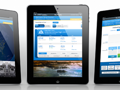 American Airlines iPad App app ipad ui