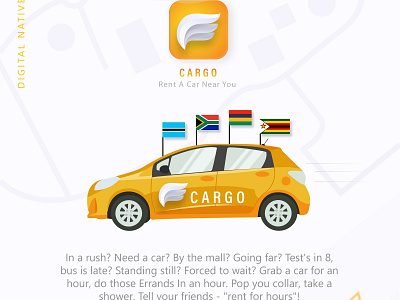 App Board Cargo Facebook @diginav africa car app illiustration logo design mobile app mobile app design promo mock up