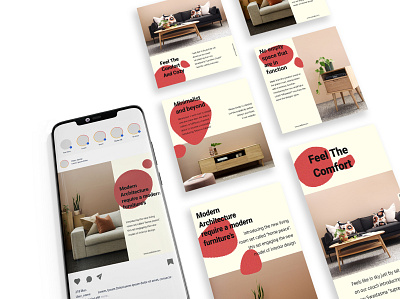 Furniture Instagram Template branding design furniture graphic design igtemplate instagram template