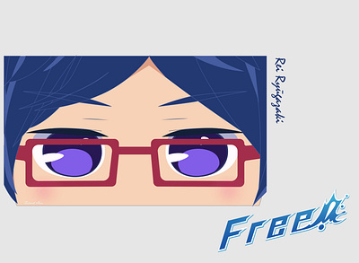 Rei Ryūgazaki anime character character design characterdesign design free! free!anime illustration rei vector