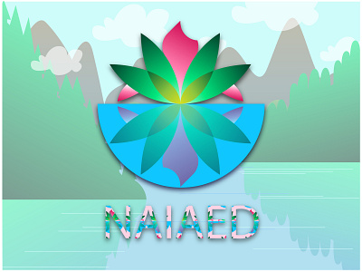 Naiad Logo brand branding design flower icon illustration logo naiad natural ui ux water web website