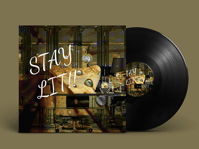 SONG TITLE IS (STAY LIT!! ) CD COVER || ALBUM COVER || DESIGN branding cd cd artwork cd cover cd design cd packaging design golden identity illustration music vector